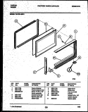 UPPER OVEN DOOR PARTS Diagram and Parts List for 73-3751-66-01  Tappan Range