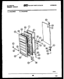 DOOR PARTS Diagram and Parts List for UFA193FM1D  Kelvinator Freezer
