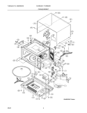 OVEN / CABINET Diagram and Parts List for PLMB209DCD  Frigidaire Microwave