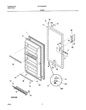 DOOR Diagram and Parts List for GFU21M6AW3  Gibson Freezer
