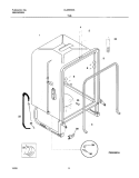 TUB Diagram and Parts List for GLDB653AS2  Frigidaire Dishwasher