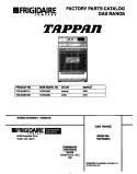 COVER Diagram and Parts List for TGF353BCWD  Tappan Range