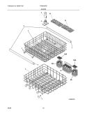 RACKS Diagram and Parts List for FDB2320RES1  Frigidaire Dishwasher