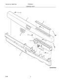 CONTROL PANEL Diagram and Parts List for EIDW6305GB1  Electrolux Dishwasher