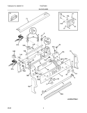 BACKGUARD Diagram and Parts List for PGLEF388CS4  Frigidaire Wall Oven