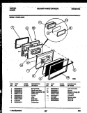 LOWER OVEN DOOR PARTS Diagram and Parts List for 73-3951-23-01  Tappan Range