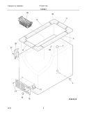 CABINET Diagram and Parts List for FFC05K1CW2  Frigidaire Freezer