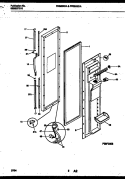 FREEZER DOOR PARTS Diagram and Parts List for FRS24XHAB1  Frigidaire Refrigerator