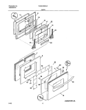 DOOR Diagram and Parts List for PLEB27S8ACA  Frigidaire Wall Oven