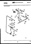 BURNER, MANIFOLD AND GAS CONTROL Diagram and Parts List for GCG34BNW3  Frigidaire Range