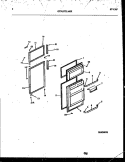 DOOR PARTS Diagram and Parts List for GTL160HK0  Frigidaire Refrigerator