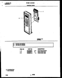 CONTROL PANEL Diagram and Parts List for 56-8482-10-02  Tappan Microwave