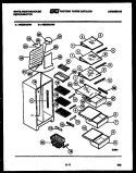 SHELVES AND SUPPORTS Diagram and Parts List for RS229GCH4  Frigidaire Refrigerator