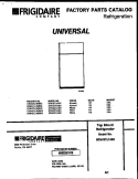 COVER Diagram and Parts List for GTN/GTL142BK2  Frigidaire Refrigerator