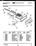 BROILER DRAWER PARTS Diagram and Parts List for GF720NW1  Frigidaire Range