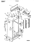 CABINET W / FAN ASSEMBLY Diagram and Parts List for FRT18PRAW4  Frigidaire Refrigerator