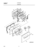 DOOR Diagram and Parts List for PLEF489ACB  Frigidaire Range