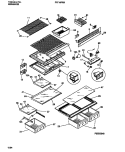 SHELVES, CONTROLS, DIVIDER, MULLION Diagram and Parts List for FRT18PRBW1  Frigidaire Refrigerator