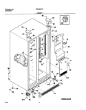 CABINET Diagram and Parts List for FRS26KF5CB0  Frigidaire Refrigerator