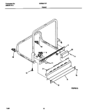 FRAME Diagram and Parts List for MDB421RFR3  Frigidaire Dishwasher