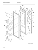 REFRIGERATOR DOOR Diagram and Parts List for FRS26KF6CB3  Frigidaire Refrigerator