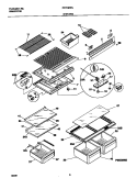 SHELVES Diagram and Parts List for FRT18NRJD0  Frigidaire Refrigerator