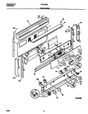 BACKGUARD Diagram and Parts List for FEF389WESD  Frigidaire Range