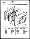 DOOR PARTS Diagram and Parts List for GG46CL3  Frigidaire Range