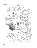 SHELVES Diagram and Parts List for FRS26H7CW1  Frigidaire Refrigerator