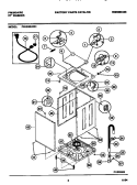 CABINET, TOP PANEL, BASE Diagram and Parts List for FWX645LBS1  Frigidaire Washer