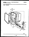 TUB AND FRAME PARTS Diagram and Parts List for MDP632RBR0  Frigidaire Dishwasher