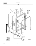 TUB Diagram and Parts List for FDB658RAC0  Frigidaire Dishwasher