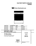 COVER Diagram and Parts List for WEF311SHDA  Westinghouse Range