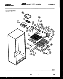 SHELVES AND SUPPORTS Diagram and Parts List for FPCE21TFW1  Frigidaire Refrigerator