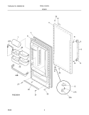 DOOR Diagram and Parts List for FPRH17D7KF0  Frigidaire Refrigerator