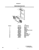 WINDOWING MOUNTING PARTS Diagram and Parts List for FAC053J7A1  Frigidaire Air Conditioner