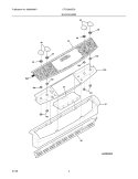 BACKGUARD Diagram and Parts List for CFCS366EC2  Frigidaire Range