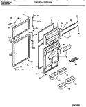 DOOR SECTION Diagram and Parts List for FPGS19TIAL4  Frigidaire Refrigerator