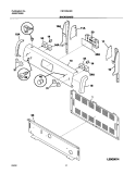 BACKGUARD Diagram and Parts List for FEF336ASD  Frigidaire Range