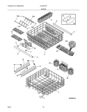 RACKS Diagram and Parts List for GLD2875FPW1  Frigidaire Dishwasher