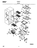 SHELVES Diagram and Parts List for FRS26WPFD0  Frigidaire Refrigerator