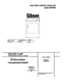 COVER Diagram and Parts List for GGR341AS1  Gibson Dryer