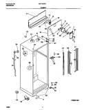 CABINET Diagram and Parts List for GRT18QNCD2  Gibson Refrigerator