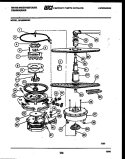 MOTOR PUMP PARTS Diagram and Parts List for SP560MXW3  Frigidaire Dishwasher