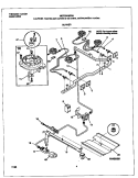 BURNER Diagram and Parts List for MGF334BGBA  Frigidaire Range