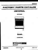 COVER Diagram and Parts List for CG240SP2W1  Frigidaire Range