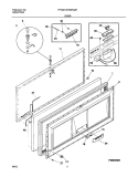 DOOR Diagram and Parts List for FFC09G7AW1  Frigidaire Freezer