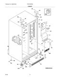 CABINET Diagram and Parts List for FRS3R5EMB6  Frigidaire Refrigerator