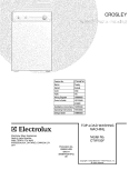 COVER Diagram and Parts List for CTW100FW1  Crosley Washer