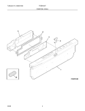 CONTROL PANEL Diagram and Parts List for FDBB4365FS2  Frigidaire Dishwasher